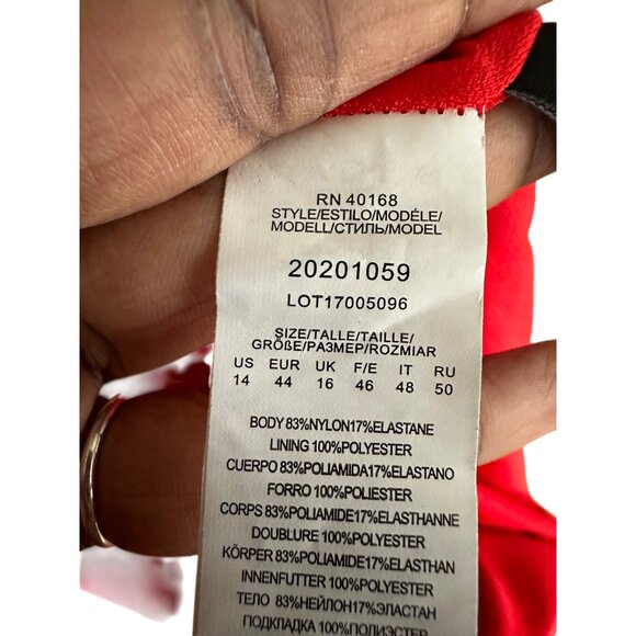 Ralph Lauren Red Mid-Rise V-Cut Bikini Swim Bottom US 14 NWT Swimwear Beach - Picture 7 of 7